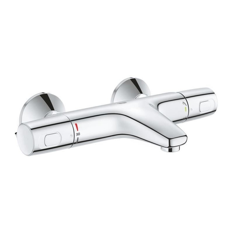 GROHE Mitigeur thermostatique Bain / Douche Precision Trend, protection anti-brûlure, raccord fileté 1/2, chromé, 34227002