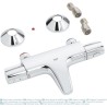 GROHE Mitigeur thermostatique Bain / Douche Precision Trend, protection anti-brûlure, raccord fileté 1/2, chromé, 34227002