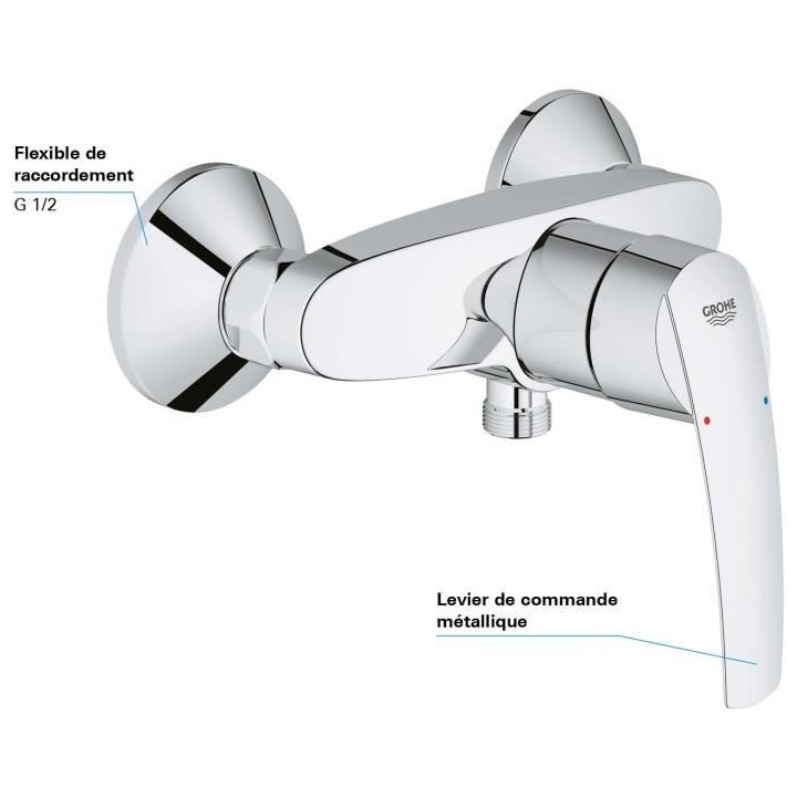 GROHE Mitigeur monocommande Douche Start, Chromé, 23205001