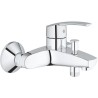 GROHE Mitigeur monocommande Bain/Douche Start, montage mural, raccord fileté pour flexible en 1/2, rosaces métal incluses, 322