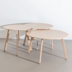 Table d'appoint Marzia Acier Blanc 70 x 70 x 40 cm