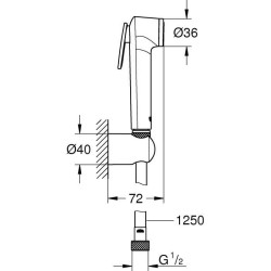 GROHE Ensemble de douche 1 jet avec support mural Vitalio Trigger Spray 30 Chromé 26175001