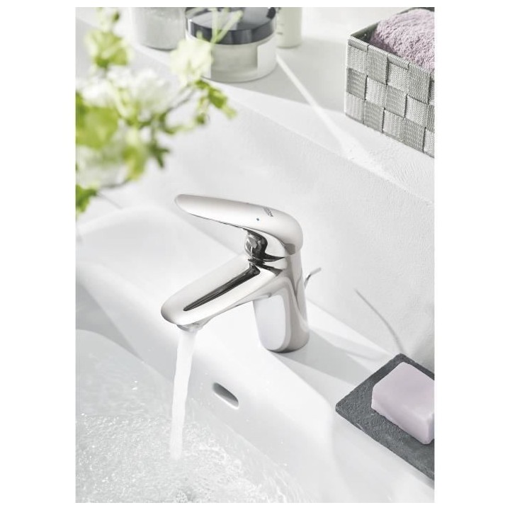 GROHE Mitigeur monocommande Lavabo Taille S Wave Chrome 23581001