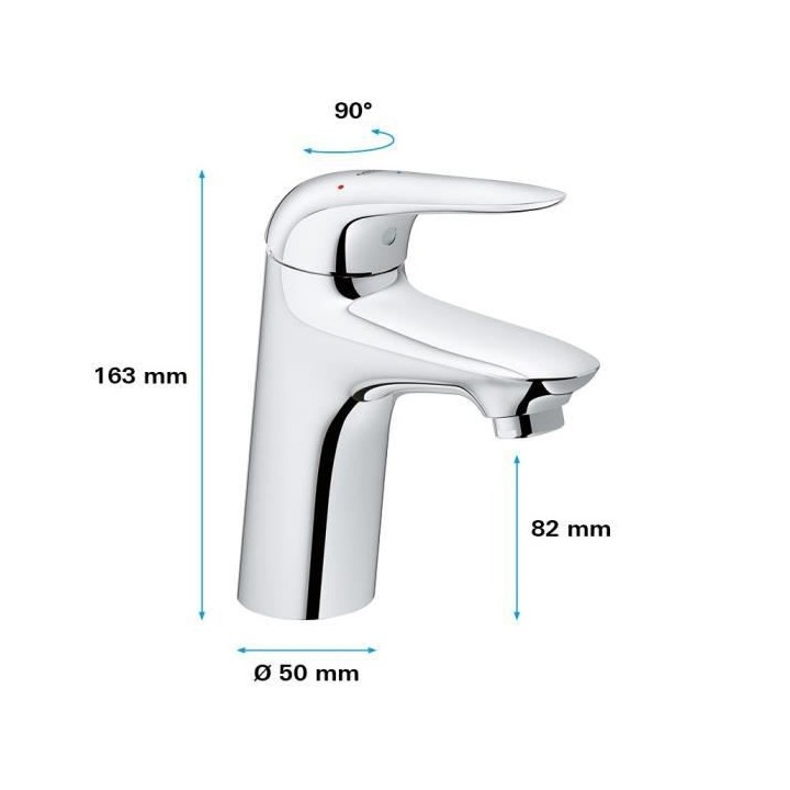 GROHE Mitigeur lavabo salle de bains, 23583001
