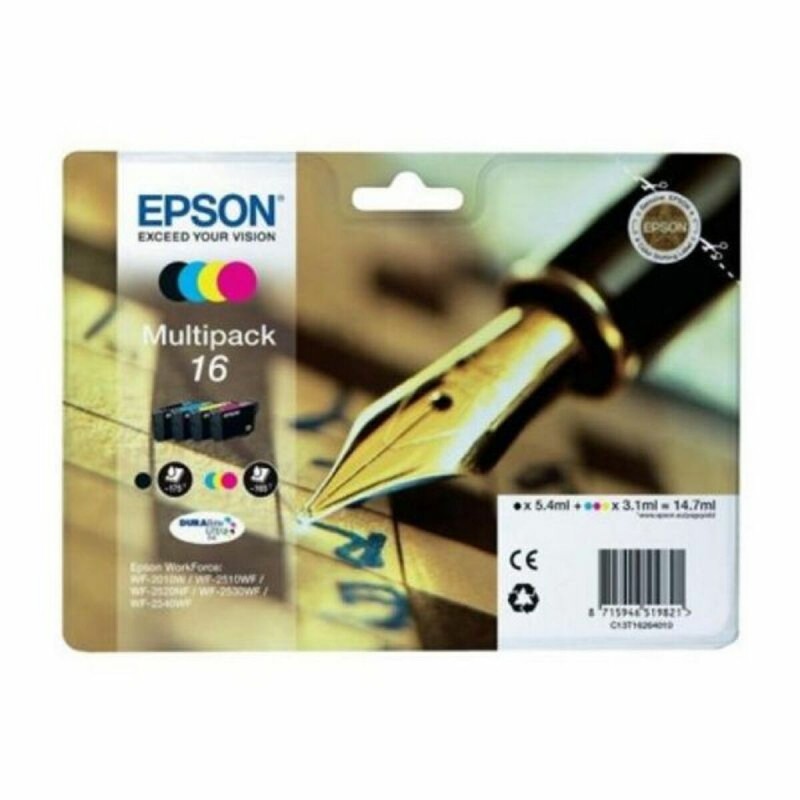 Cartouche d'Encre Compatible Epson Multipack T16 Jaune Noir Cyan Magenta