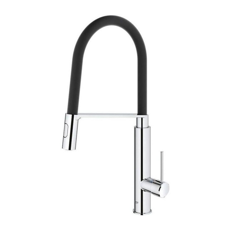 GROHE Mitigeur évier Concetto 31491000 - Bec orientable professionnel - Rotation 360° - Limiteur de température et de débit