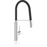 GROHE Mitigeur évier Concetto 31491000 - Bec orientable professionnel - Rotation 360° - Limiteur de température et de débit