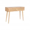 Table d'appoint DKD Home Decor Naturel Métal Bois d'hévéa 100 x 30 x 78 cm