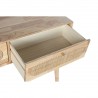 Table d'appoint DKD Home Decor Naturel Métal Bois d'hévéa 100 x 30 x 78 cm