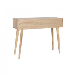 Table d'appoint DKD Home Decor Naturel Métal Bois d'hévéa 100 x 30 x 78 cm