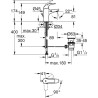 GROHE Mitigeur monocommande lavabo salle de bains Start Curve, taille S, chromé, 23765000