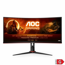 Écran AOC CU34G2X/BK LFD 34" LED VA AMD FreeSync Flicker free 144 Hz 50-60  Hz 34"