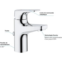 GROHE Mitigeur monocommande Lavabo Taille S Start Flow Chromé 23769000