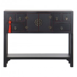 Console DKD Home Decor Sapin Noir 95 x 24 x 79 cm Bois MDF