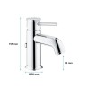 GROHE Mitigeur monocommande Lavabo Taille S Start Classic Chromé 23782000