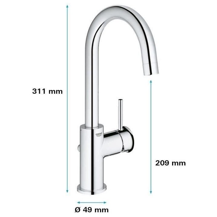 GROHE - Mitigeur monocommande Lavabo - Taille L