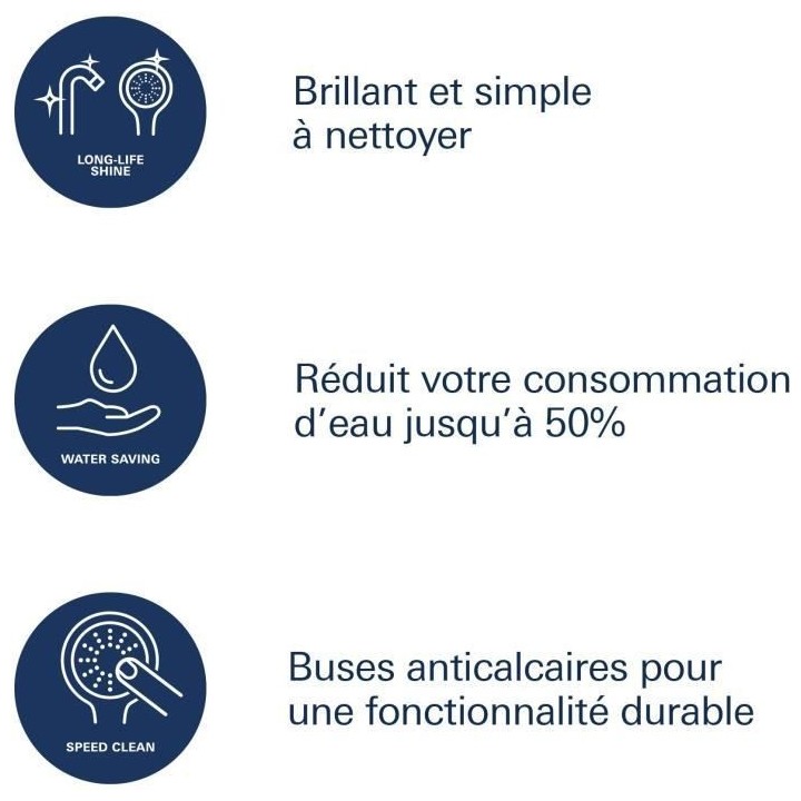 GROHE Douche de tete Vitalio Start 210, 1 jet, tete de douche ronde 21