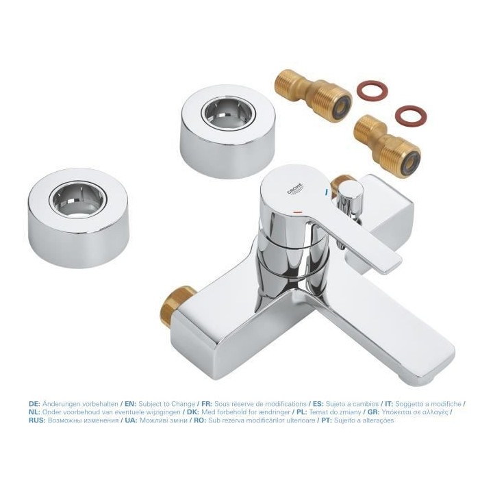 GROHE Mitigeur bain/douche mural Lineare 33849001 - Limiteur de tempé