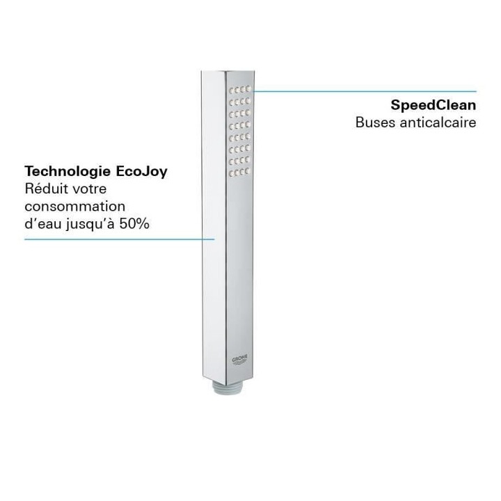 GROHE Douchette 1 jet Vitalio Joy Cube Stick Chromé 26392000