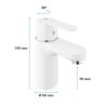 GROHE Mitigeur monocommande Lavabo Taille S Get Blanc 23586LS0