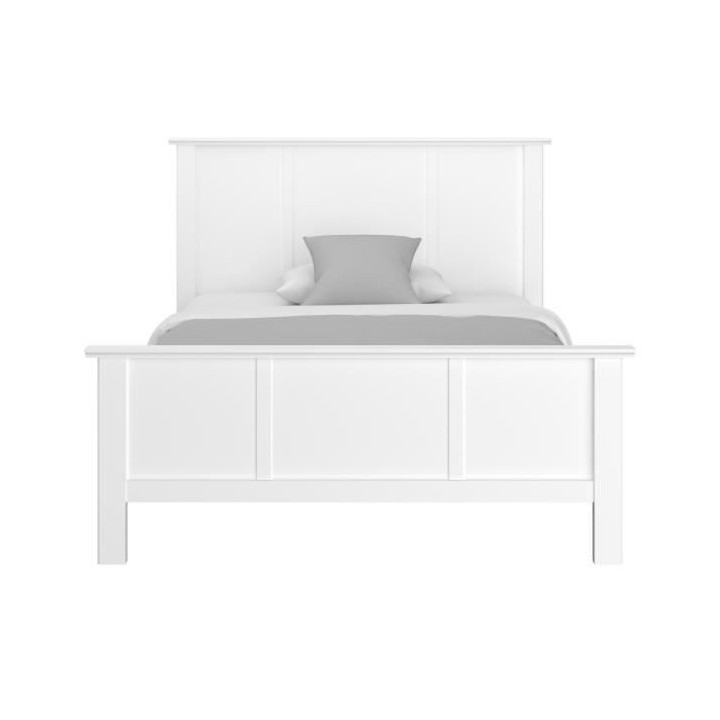 PARISOT MANON Lit adulte 160 x 200 cm - Classique - Blanc