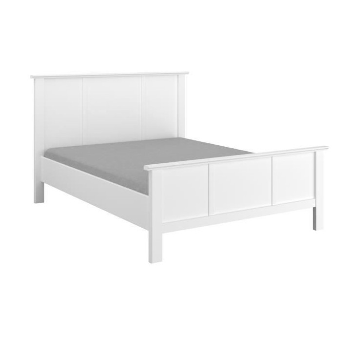PARISOT MANON Lit adulte 160 x 200 cm - Classique - Blanc