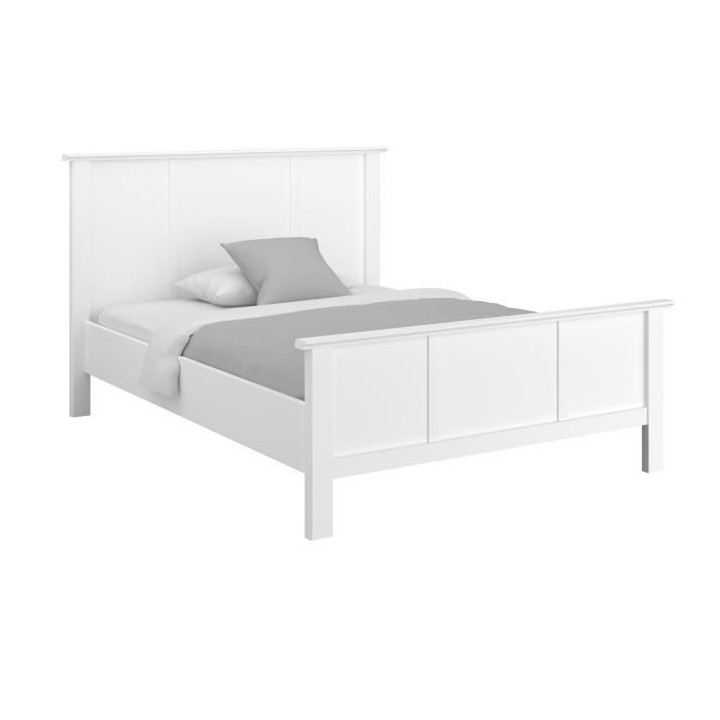 PARISOT MANON Lit adulte 160 x 200 cm - Classique - Blanc