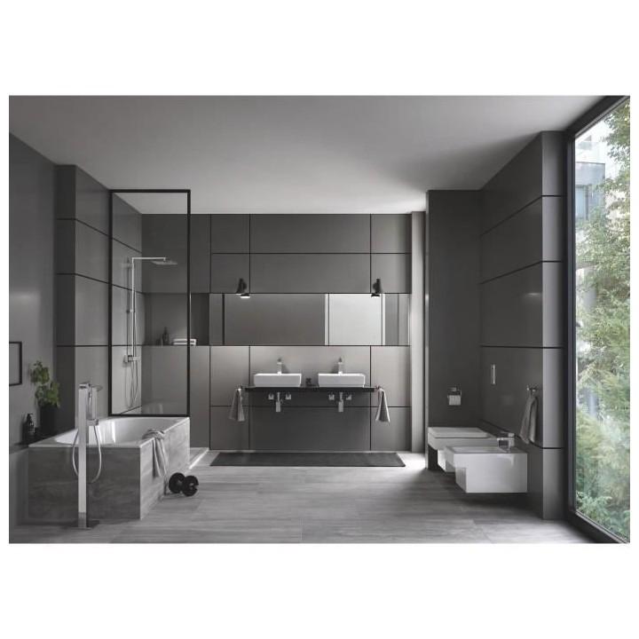 GROHE Mitigeur bain/douche Eurocube - Montage au sol - Limiteur de tem
