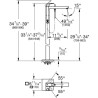 GROHE Mitigeur bain/douche Eurocube - Montage au sol - Limiteur de température - Chrome