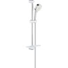 GROHE Ensemble de douche 3 jets Tempesta Cosmopolitan 27576002 - Barre de douche 60 cm - Limiteur de débit - Anti-calcaire - Ch