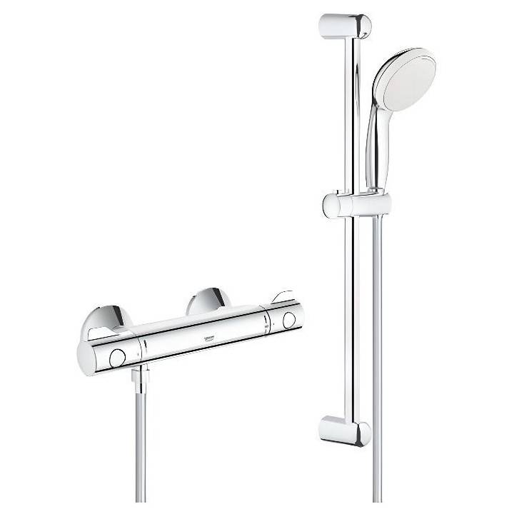 GROHE Ensemble de douche Grohtherm 800 - Mitigeur thermostatique - Chr