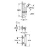 GROHE Ensemble de douche Grohtherm 800 - Mitigeur thermostatique - Chromé