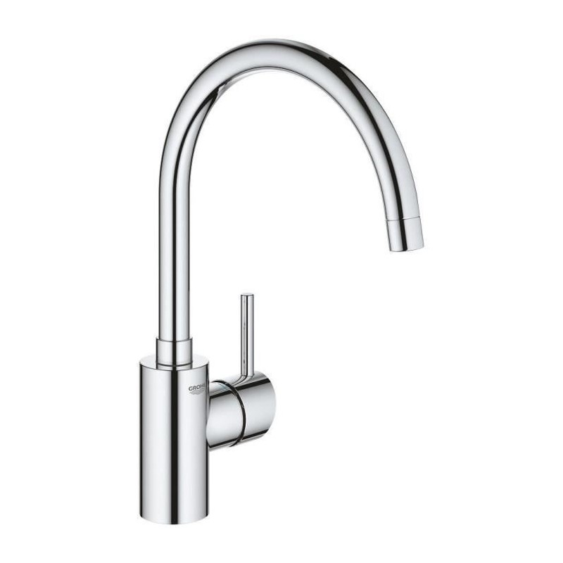 GROHE Mitigeur évier monocommande Concetto 32662003 - Bec tube pivotant - Rotation 150° - Limiteur de débit - Chrome