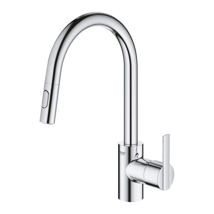 GROHE Robinet de cuisine évier Feel, douchette extractible, rotation