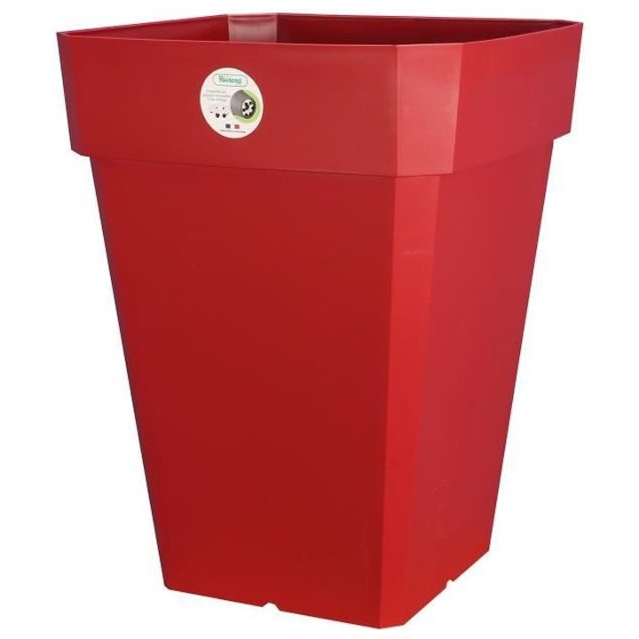 RIVIERA Pot de fleurs carré Soleilla en plastique - 49 x 49 x H 50 cm