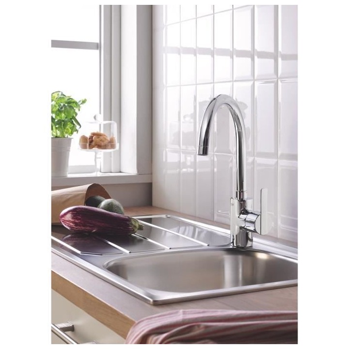 GROHE Mitigeur monocommande Evier Feel Chromé 32670002