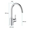 GROHE Mitigeur monocommande Evier Feel Chromé 32670002