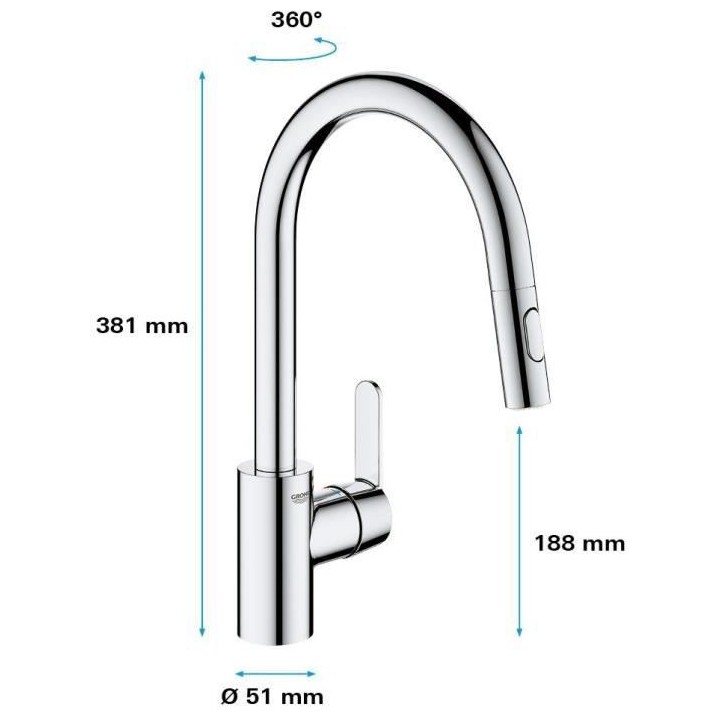 GROHE - Mitigeur monocommande Evier