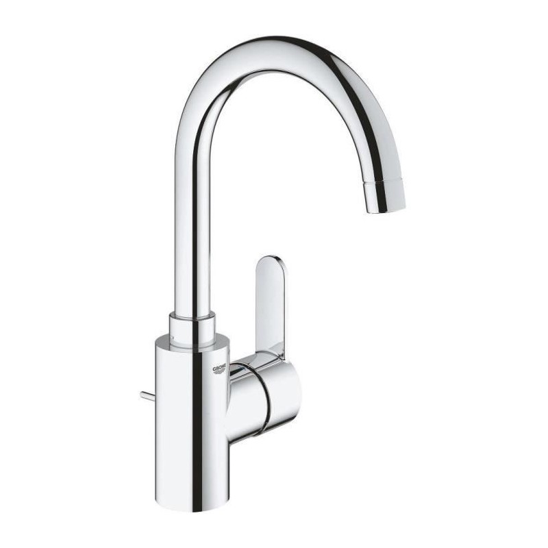 GROHE Mitigeur lavabo monocommande Eurostyle Cosmopolitan 23043003 - Bec tube pivotant - Limiteur de débit - Chrome - Taille L