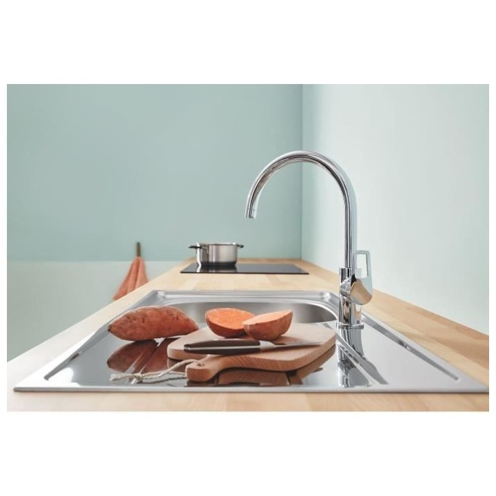 Mitigeur évier monocommande BAULOOP bec haut pivotant - GROHE – 313