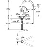 Mitigeur évier monocommande BAULOOP bec haut pivotant - GROHE – 31368-001