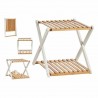 Étagère Pliable Blanc Marron Bois 32 x 34 x 39 cm (8 Unités)