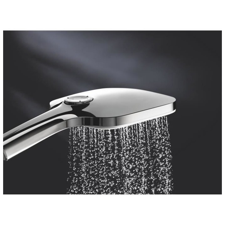 GROHE Pommeau de douche Vitalio SmartActive 130 Cube, 3 jets, douchett