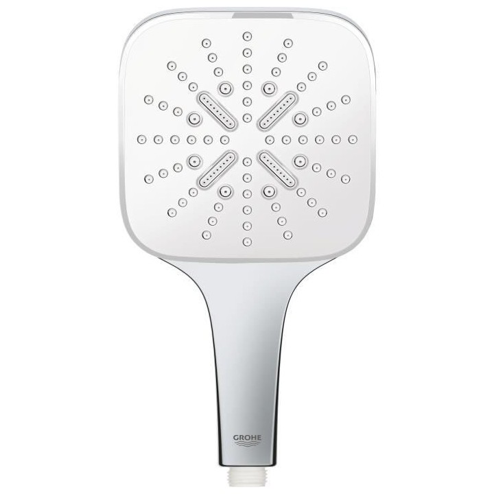 GROHE Pommeau de douche Vitalio SmartActive 130 Cube, 3 jets, douchett