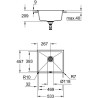 GROHE Evier composite K700U 533 x 457 mm Gris granite 31654AT0