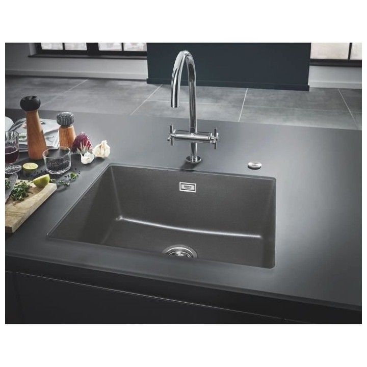 GROHE Evier composite K700U 610 x 460 mm Gris granite 31655AT0