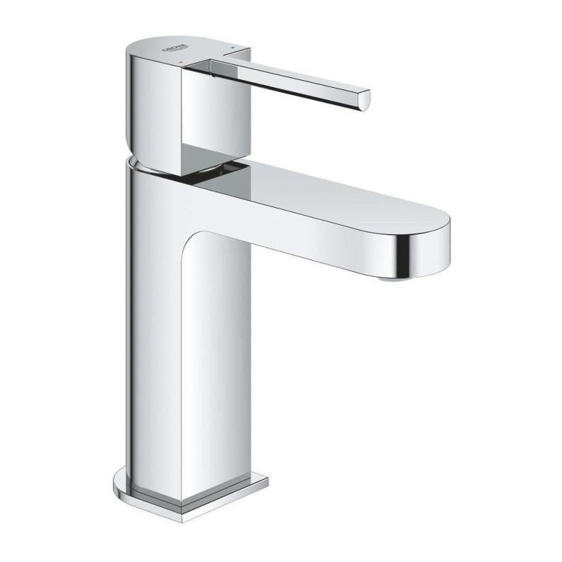 GROHE Mitigeur lavabo monocommande Plus 33163003 - Bec fixe - Limiteur de température - Limiteur de débit - Chrome - Taille S