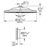 GROHE Douche de tete 2 jets Rainshower SmartConnect 310 26641000 - Télécommande - Limiteur de débit - Anti-calcaire - Chrome