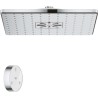 GROHE Douche de tete 2 jets Rainshower SmartConnect 310 Cube 26643000 - Télécommande - Limiteur de débit - Anti-calcaire - Ch