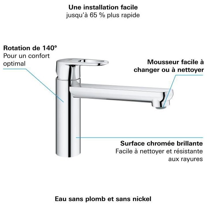 GROHE - Mitigeur évier cuisine